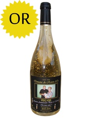 Vin à Paillettes d'Or et étiquette personnalisée à Saint-Bris-le-Vineux