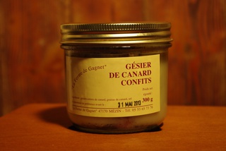 Gésiers de canard confits à Mézin
